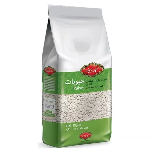 لوبیا سفید 900گرم گلستان لوبیا سفید 900گرم گلستان - تصویر 1