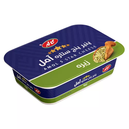 پنیر پنج ستاره آمل زیره 200گرم کاله پنیر پنج ستاره آمل زیره 200گرم کاله - تصویر 1